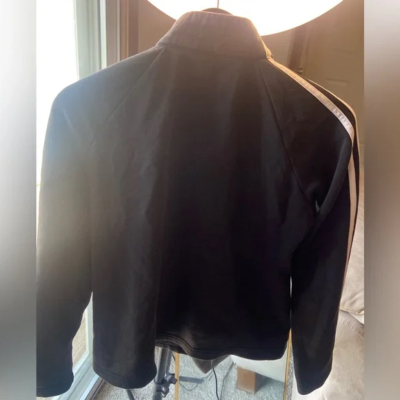 Adidas Black And White Striped Jacket - Picture 3 of 4